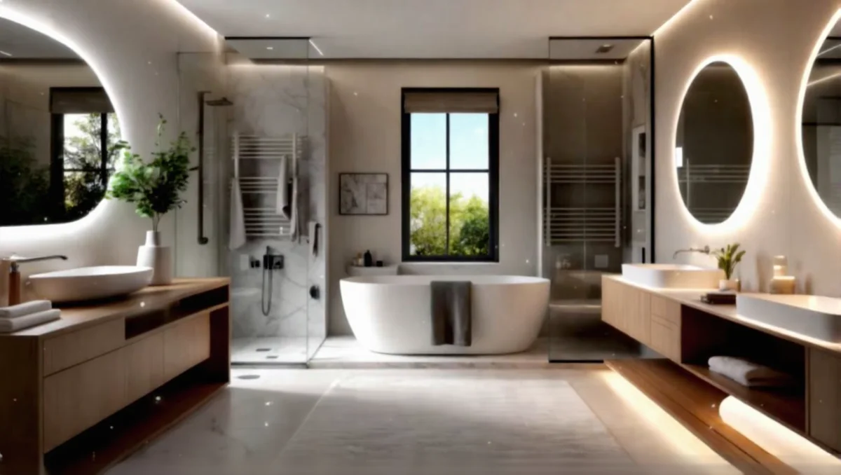 Beautiful bathroom with tub