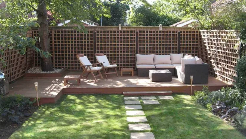 Backyard loan with chairs